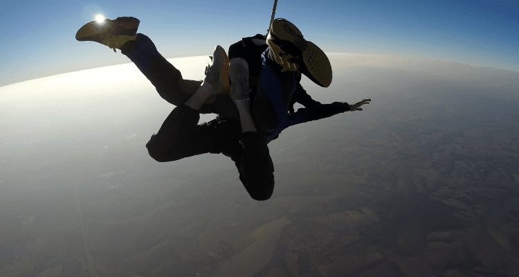 Your depth perception will be off during a sky dive