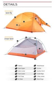 Ultralight 4 Season Tent Details
