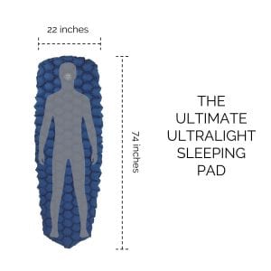 Insulated Ultralight Sleeping Pad measurement graphic
