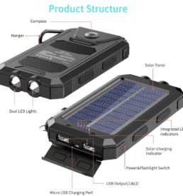 Solar Power Phone Charger Product Structure
