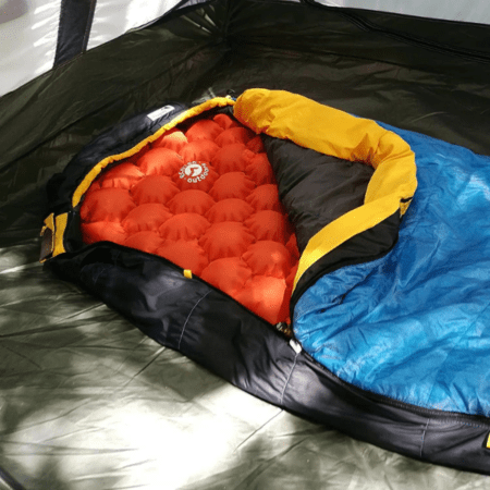 Insulated Ultralight Sleeping Pad zipped open