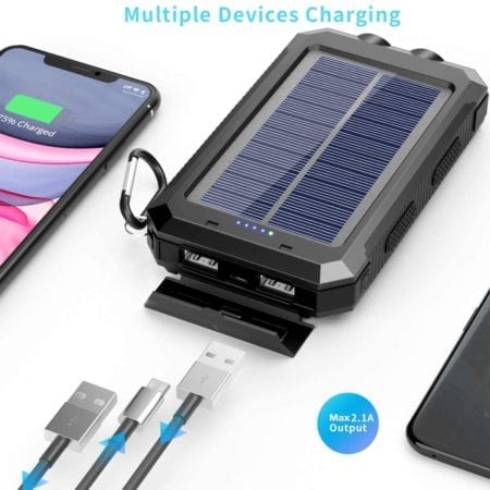 chargers three devices at once and has 2.1A output