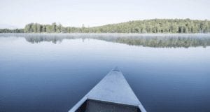 David Aston summer canoeing in the Adirondacks Park New York.