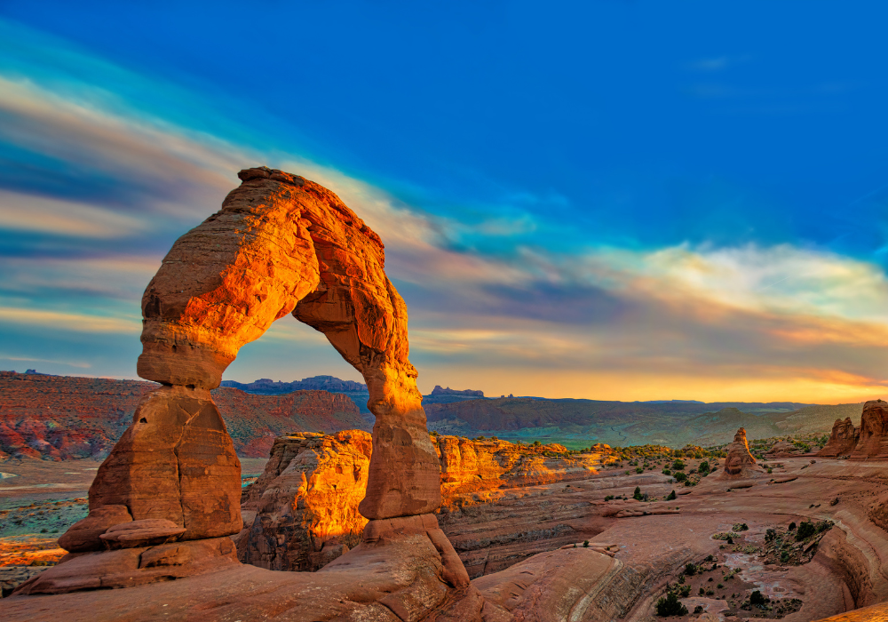 One of the arches at arches national park