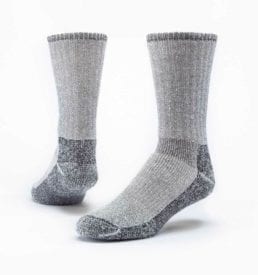 Grey organic wool hiking sock