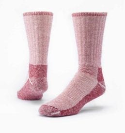 Raspberry Organic Merino Wool Hiking Sock