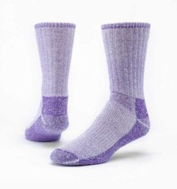 Purple Organic Merino Wool Hiking Sock