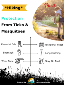 Protection from Ticks and Mosquitoes While Hiking Infographic