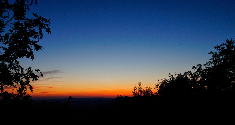 Sunset on Springer Mountain Overlooking Neels Gap