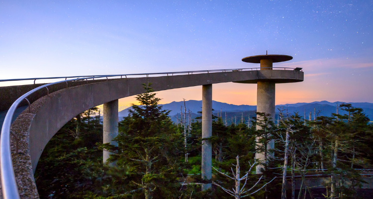 Trail up to Clingmans Dome on the Appalachian Trail