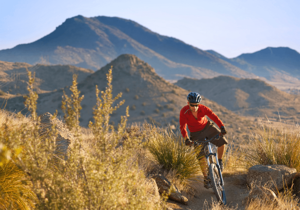 Man Mountain Biking in Fruita Colorado